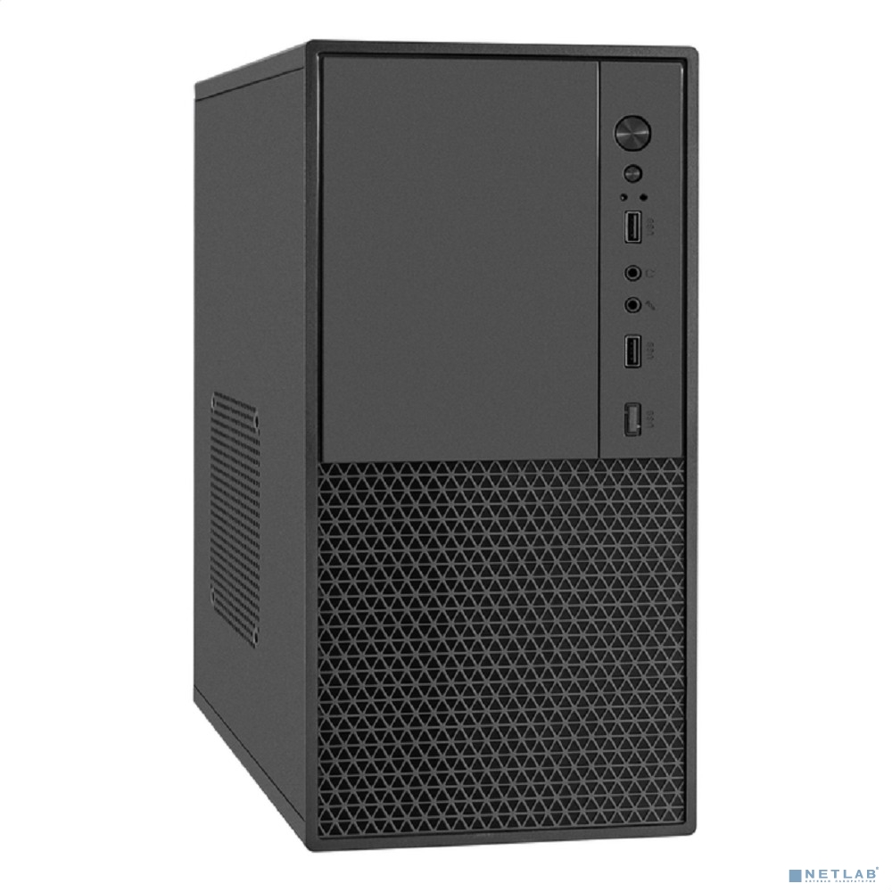 Exegate EX299232RUS Корпус Minitower ExeGate BAA-308M-UNS350 (mATX, БП UNS350 с вент. 12см, 2*USB, HD Audio, черный)