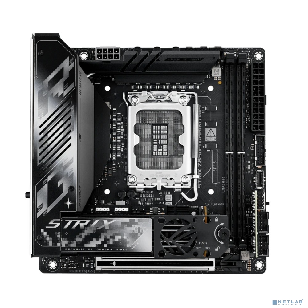 Материнская плата ASUS ROG STRIX Z890-I GAMING WIFI LGA1851 mini-ITX 2xDDR5 PCIEx16 2xM.2 2xThunderbolt USB-C HDMI 2.5GLAN Wi-Fi 7