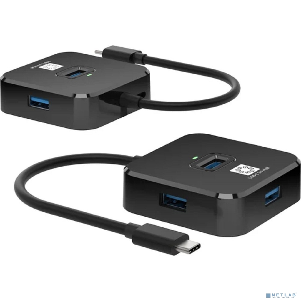5bites Концентратор HB34C-316BK TYPE-C -> 4*USB3.0 / BLACK