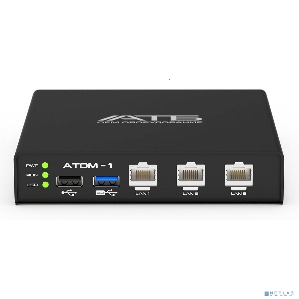 Мини-компьютер АТБ Электроника АТБ-АТОМ-1.3 (АНПБ.465235.001-05) Intel Atom E3845/DDR3L SODIMM/M.2 2242 SSD/3?RJ-45/RS-232/USB 2.0/USB 3.0/SIM