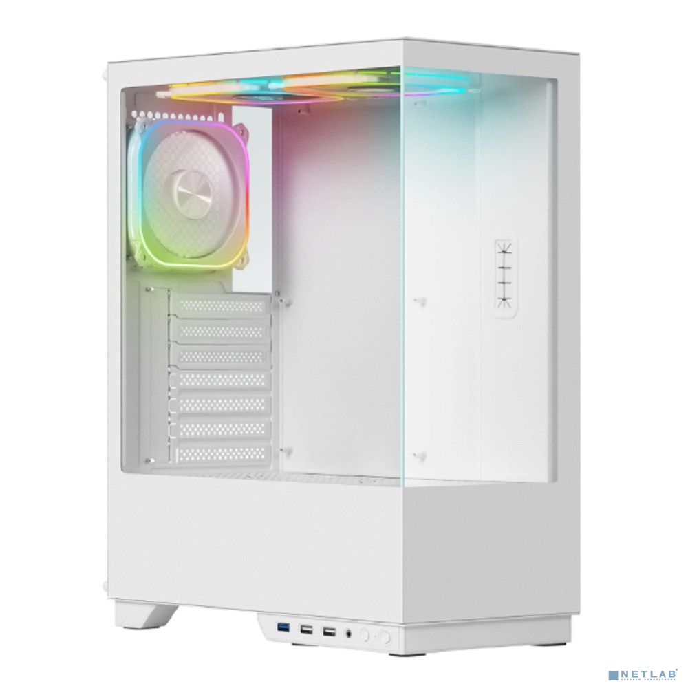 Defender Корпус компьютерный HyperHub белый,ATX,3fans,switch&M/BSync