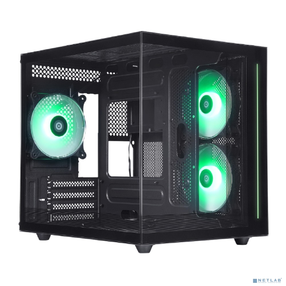 Defender Корпус компьютерный NovaCube черный,mATX,3fan,switchM/BSync