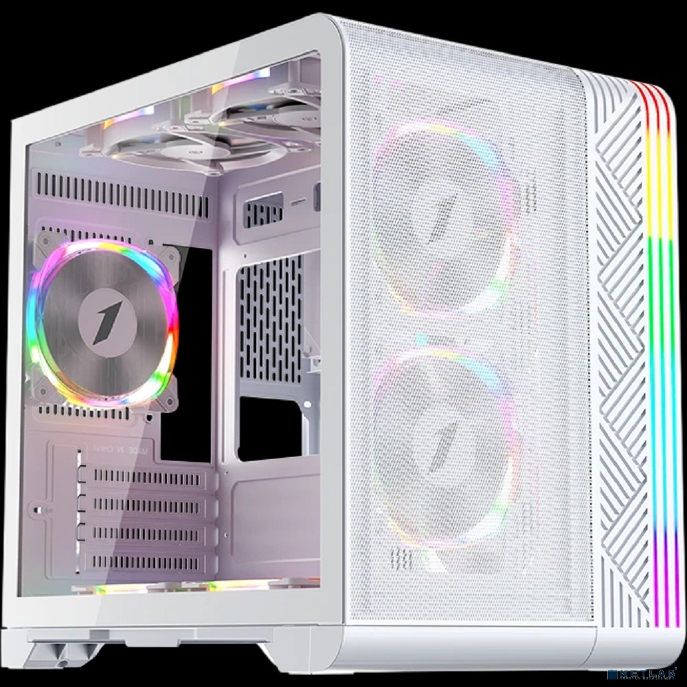 1STPLAYER Корпус VT5 ARGB White / mATX / 3x120mm ARGB fans / VT5-WH-3FS7-W