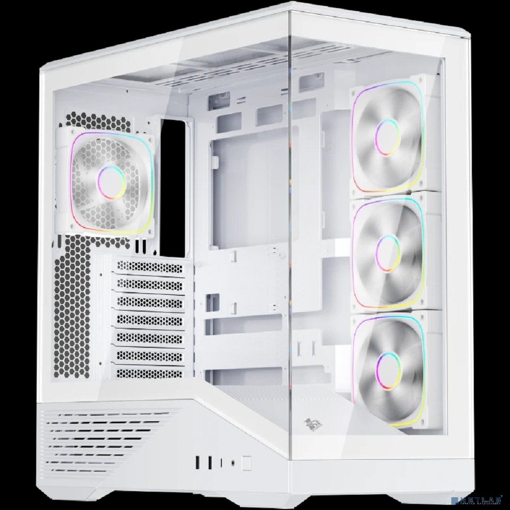 1STPLAYER Корпус GM7 ARGB White / ATX / 4x120mm ARGB fans / GM7-WH-3FN7R-W-1FN7-W