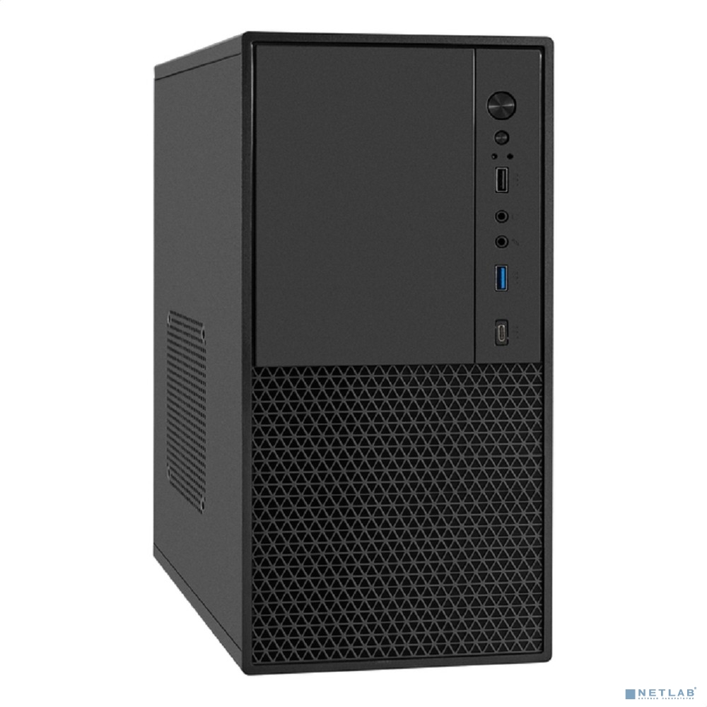 Exegate EX299080RUS Корпус Minitower ExeGate BAA-308MUC-AAA450 (mATX, БП AAA450 с вент. 8см, 1*USB+1*USB3.0+1*TypeC, HD Audio, черный)