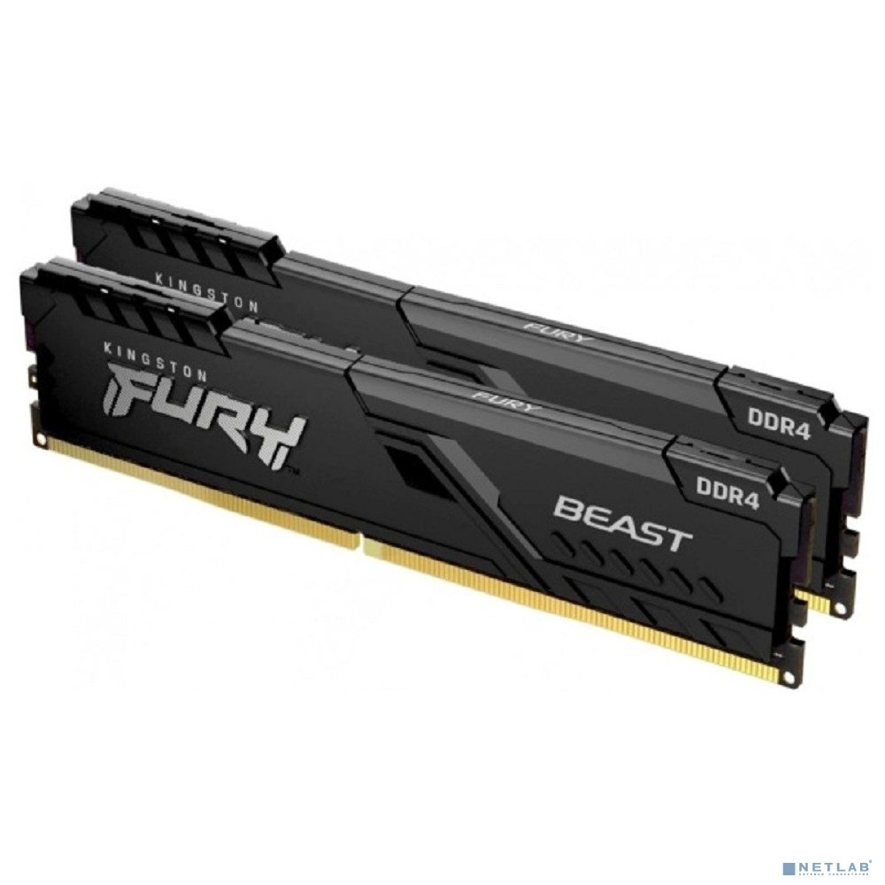 Kingston 32GB 3200MT/s DDR4 CL16 DIMM (Kit of 2) 1Gx8 FURY Beast Black KF432C16BB1K2/32WP (Select Regions ONLY)