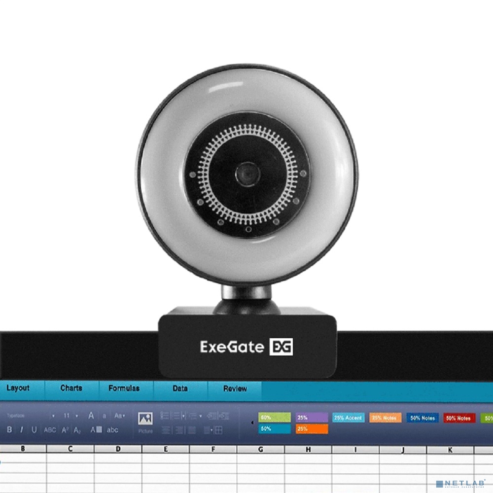 ExeGate eStudio EW-721 2K AF (5Мп, 2560х1440, 1440P, 30fps, автоматический фокус, подсветка, 4-линзовый