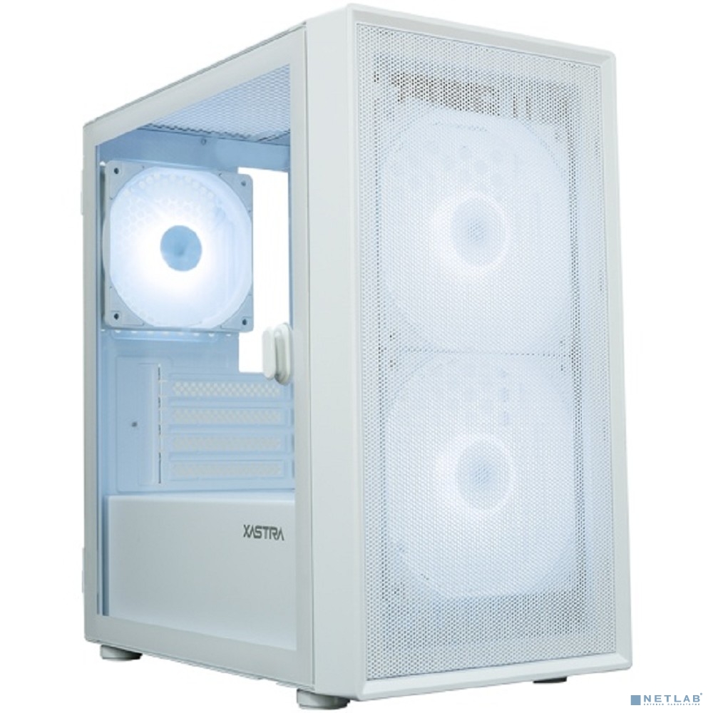 Корпус XASTRA A305M 3ARGB White mATX/Mesh/ tempered glass / 2x140mm + 1x120mm ARGB PWM FC fans/ Door/ A305M-2FC14A-1FC12A-D-WH