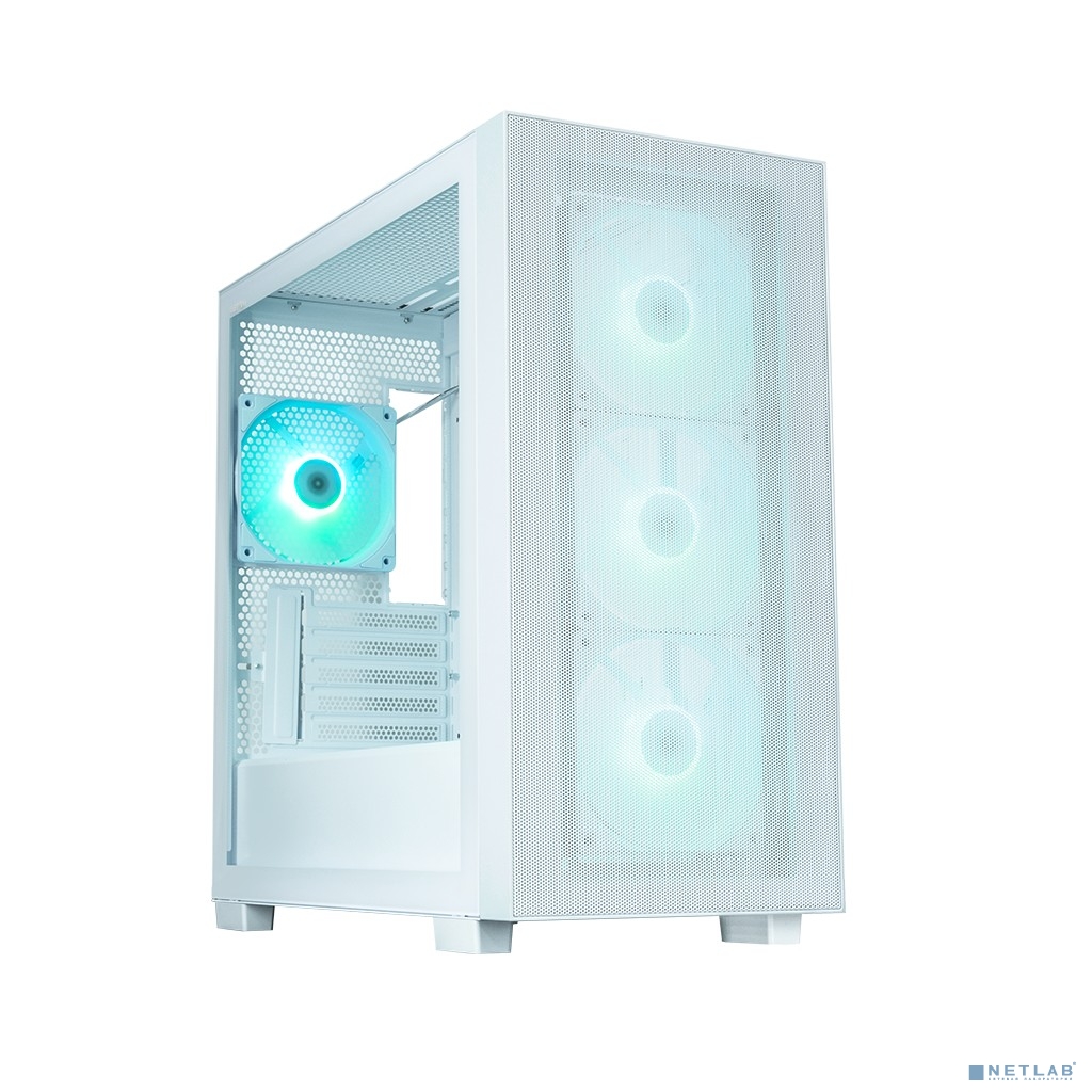 Корпус XASTRA A510M 4ARGB-UC White mATX/Mesh/ Screwless full-size TG /4x 120mm FC120 ARGB PWM fans/ Type-C / A510M-4FC12A-UC-WH