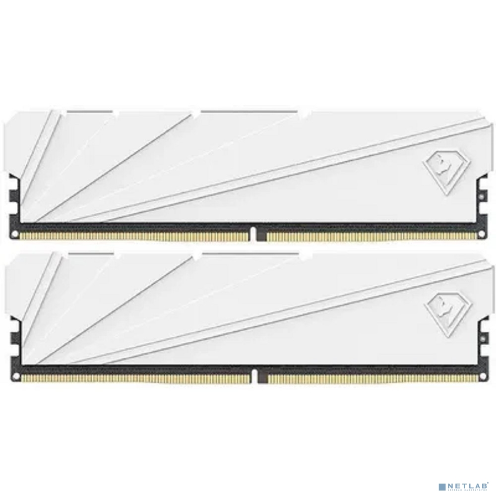 Модуль памяти DDR4 Netac Shadow II 16GB 3200MHz CL16 1.35V / NTSSD4P32DP-16W / White / with radiator