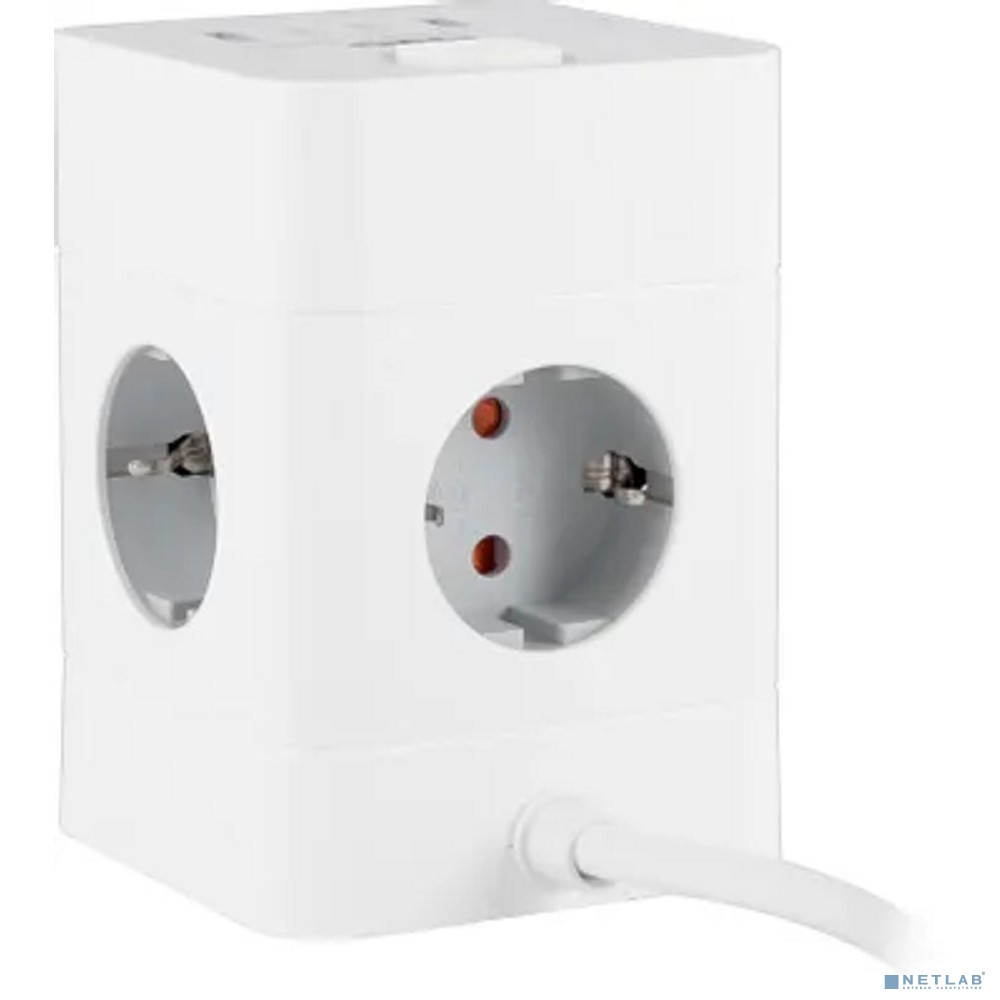 BURO BU-PTE4.1UC-W 1.5м (4 розетки) белый (коробка)