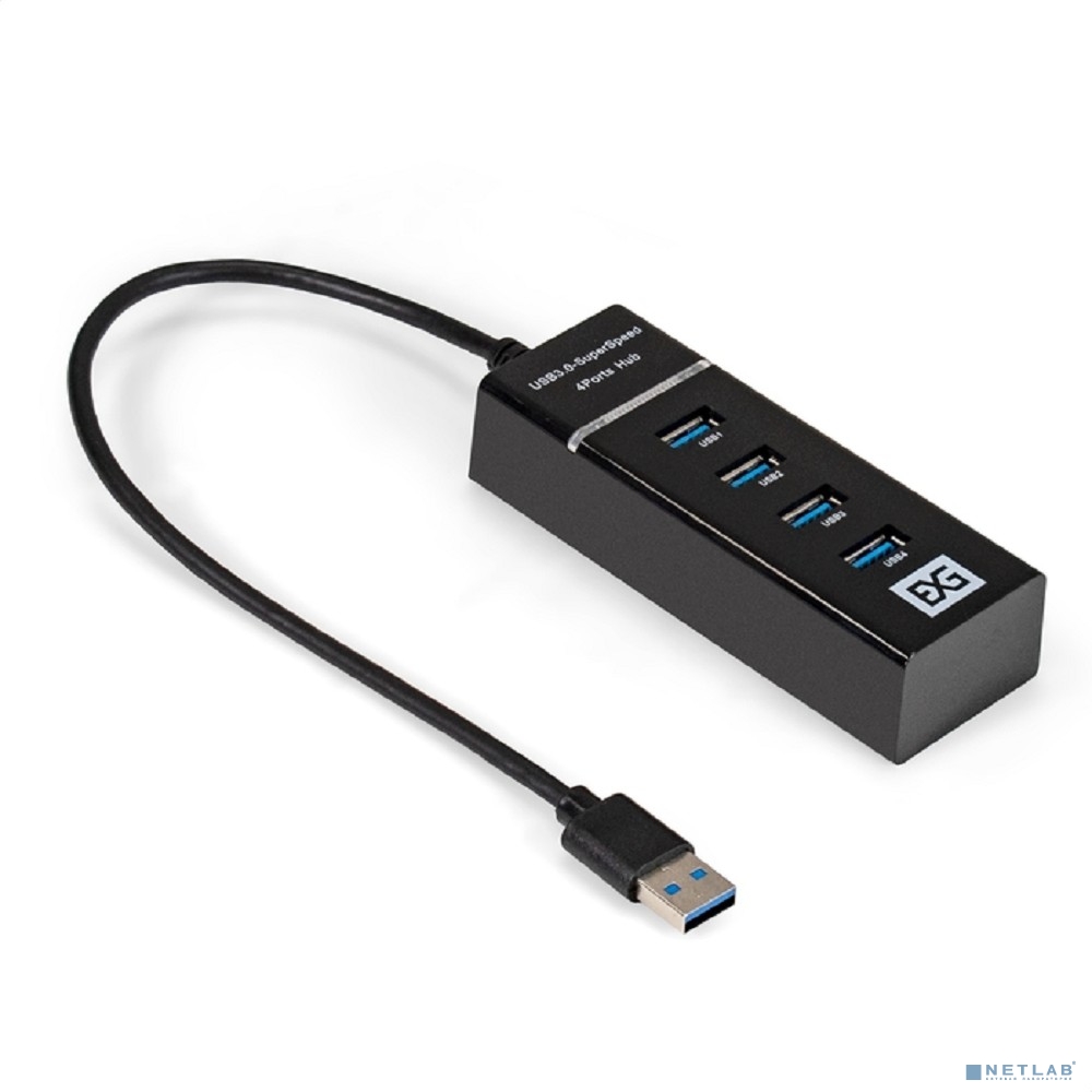 Exegate EX299788RUS USB-Хаб (концентратор) 4-в-1 ExeGate DUB-331T (кабель-адаптер USB3.0 --> 3xUSB2.0, 1xUSB3.0, Plug&Play, черный)