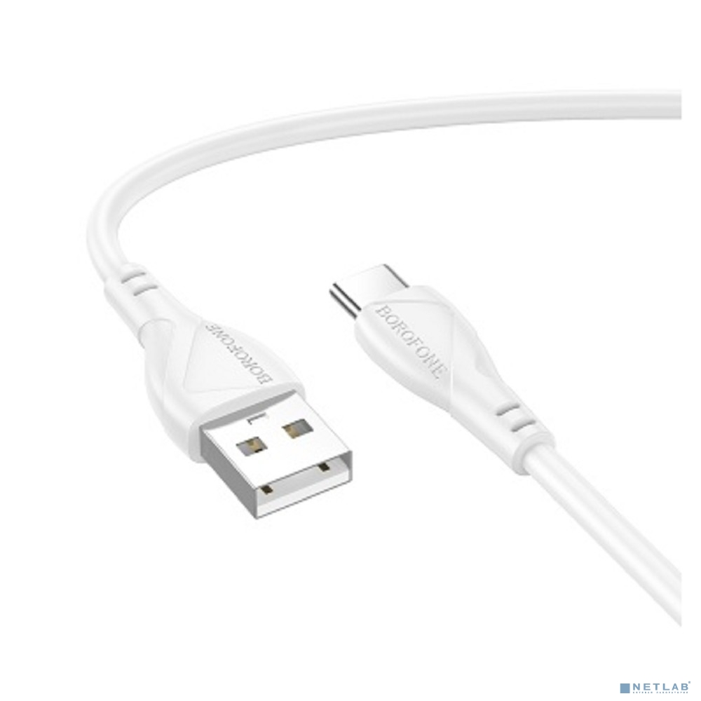 BOROFONE BX121/ USB кабель Type-C/ 1m/ 3A/ белый