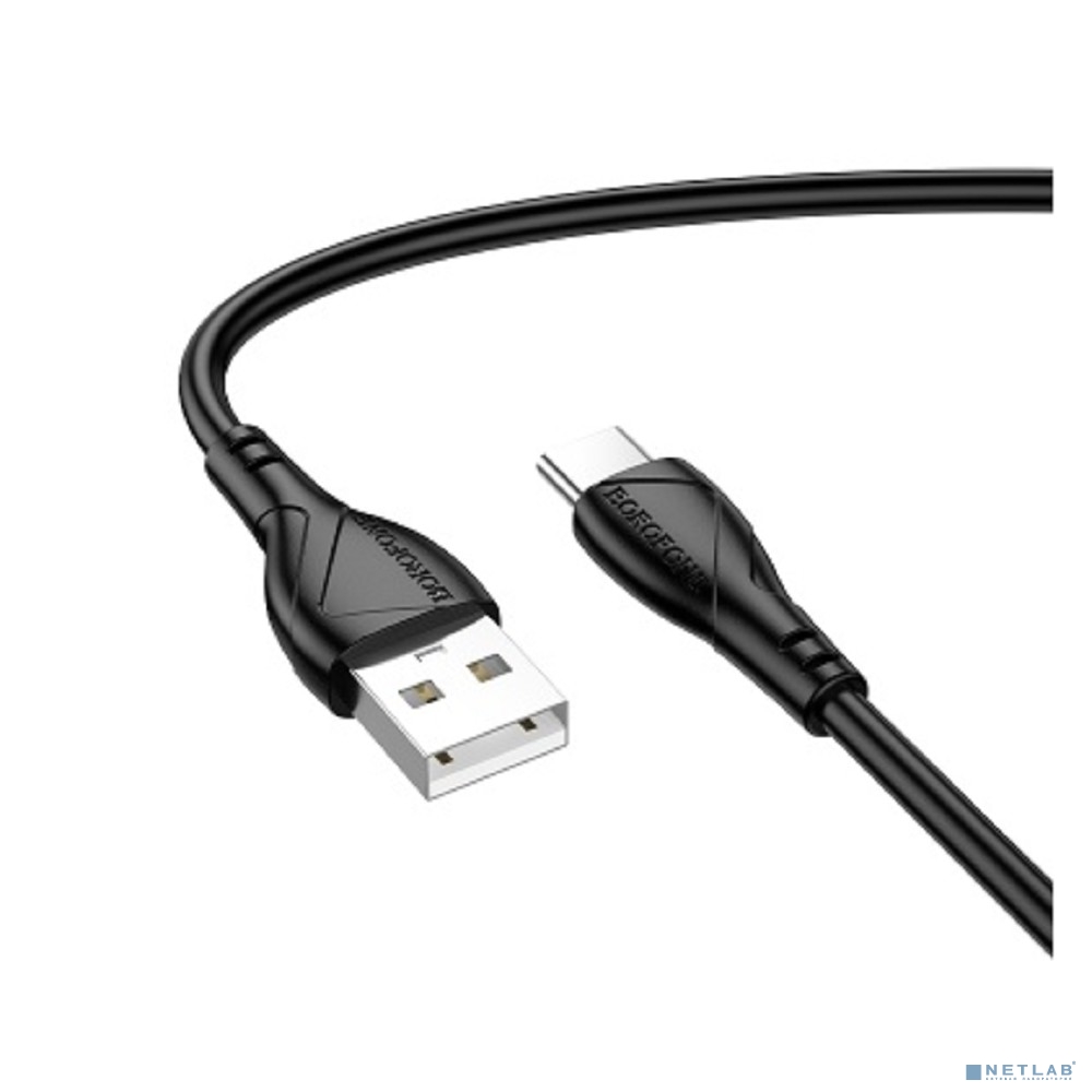 BOROFONE BX121/ USB кабель Type-C/ 1m/ 3A/ черный