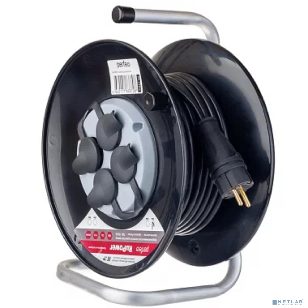 Perfeo удлинитель на катушке без заземления "RU POWER" 40м 4гн 16А ПВС 2х2,5 IP44 (РБК16).