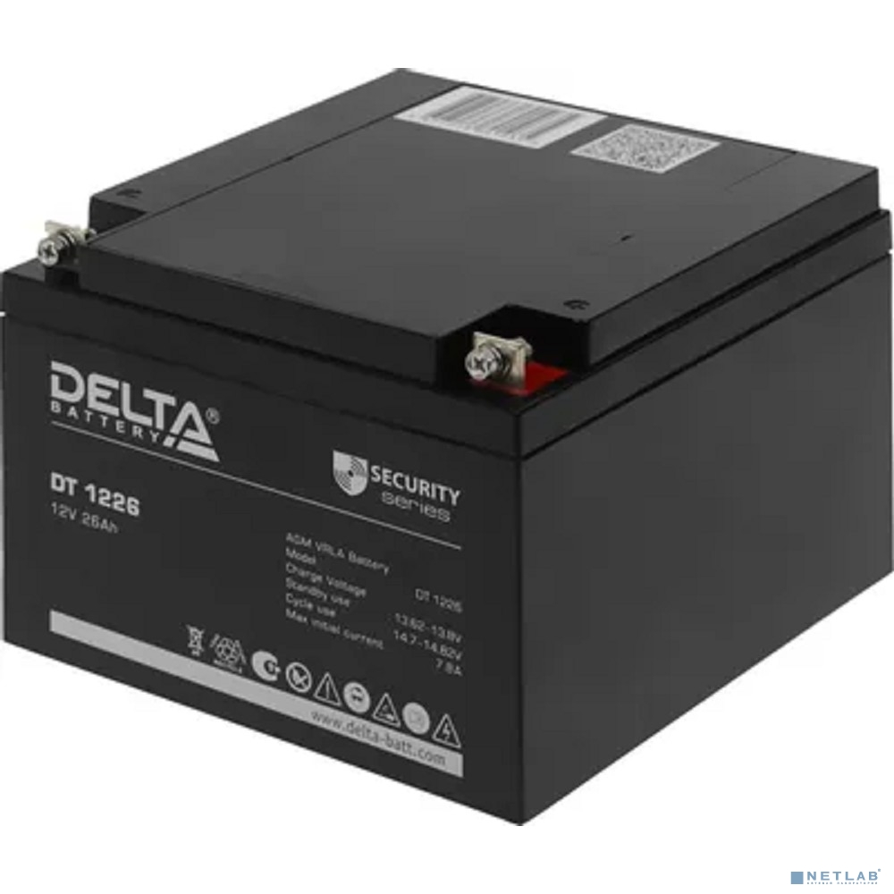 Delta DT 1226 (26 А\ч, 12В) свинцово- кислотный аккумулятор