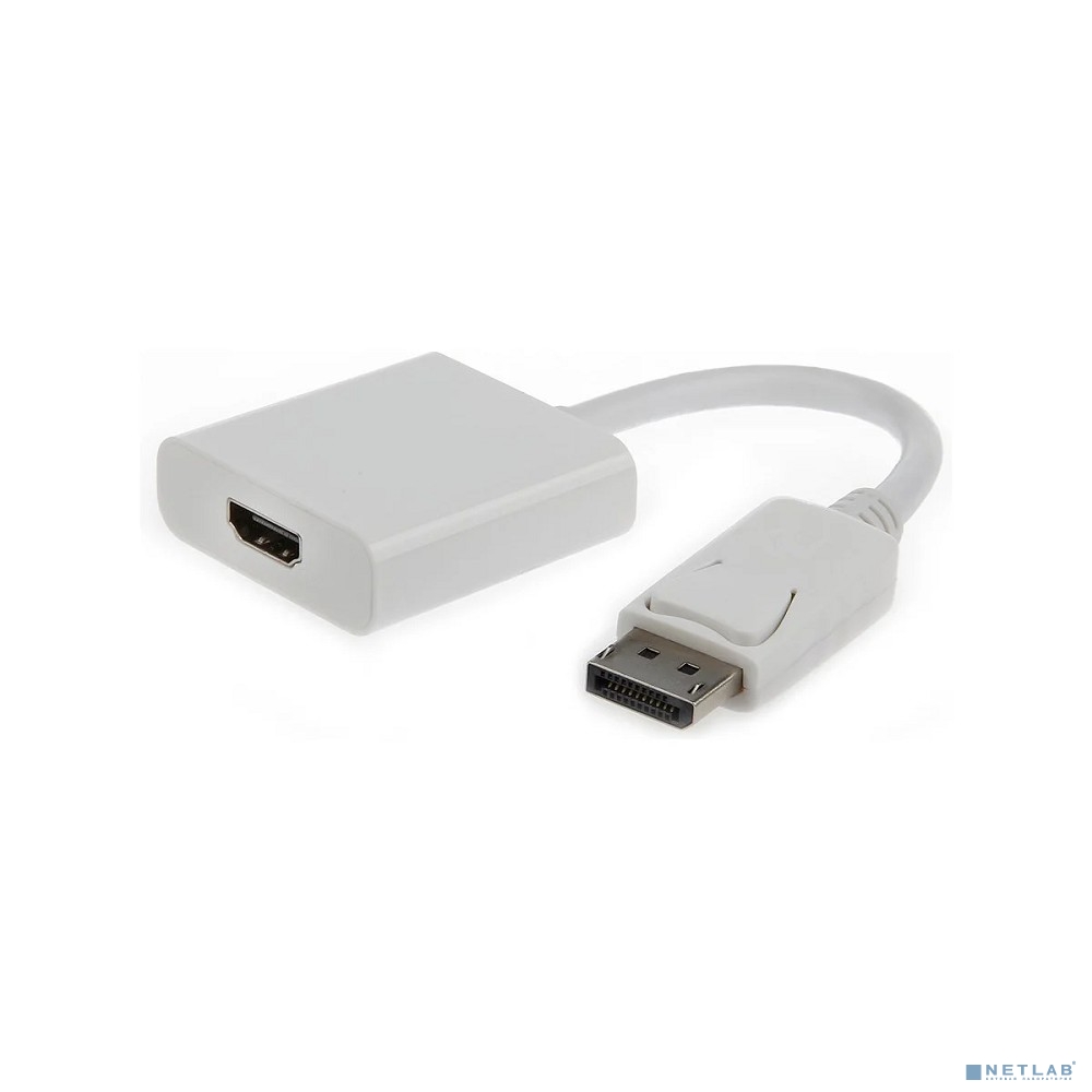 Gembird Переходник DisplayPort - HDMI , 20M/19F, белый (A-DPM-HDMIF-002-W)