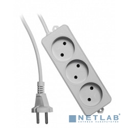 Гарнизон Сетевой фильтр EL-NL3-W-3, 3 розетки допустимый ток 10А, длина 3 м