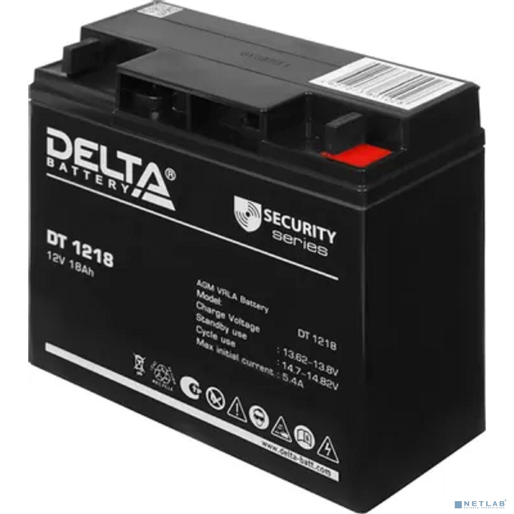 Delta DT 1218 (18 А\ч, 12В) свинцово- кислотный аккумулятор