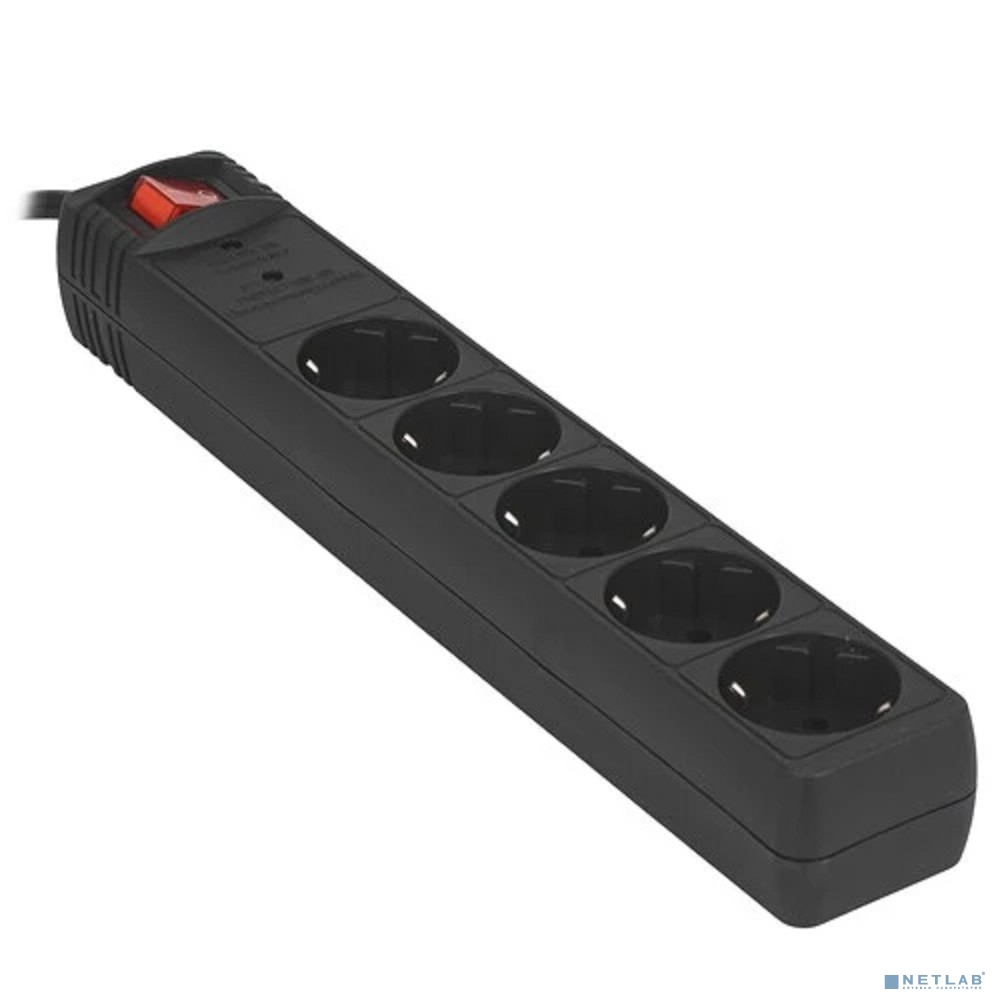 Energenie Сетевой фильтр SPG5-C-15 4.5m 16А. черный (сечение 3*1,5 мм)