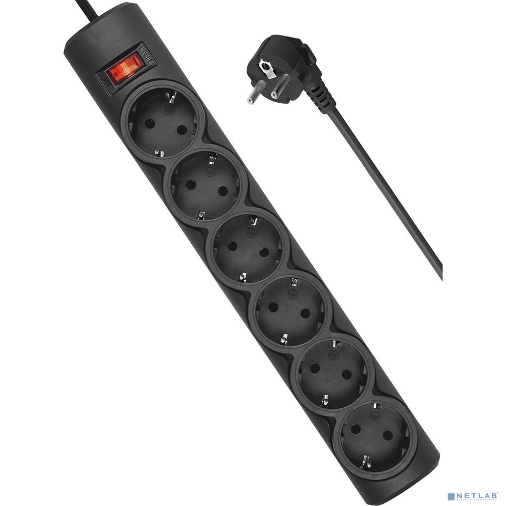 Defender Фильтр DFS 155 5.0 m, 6 розеток, черный