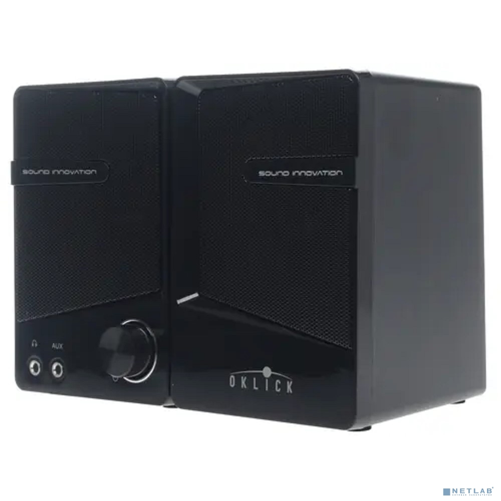 Oklick OK-126 2.0 черный 6Вт портативные