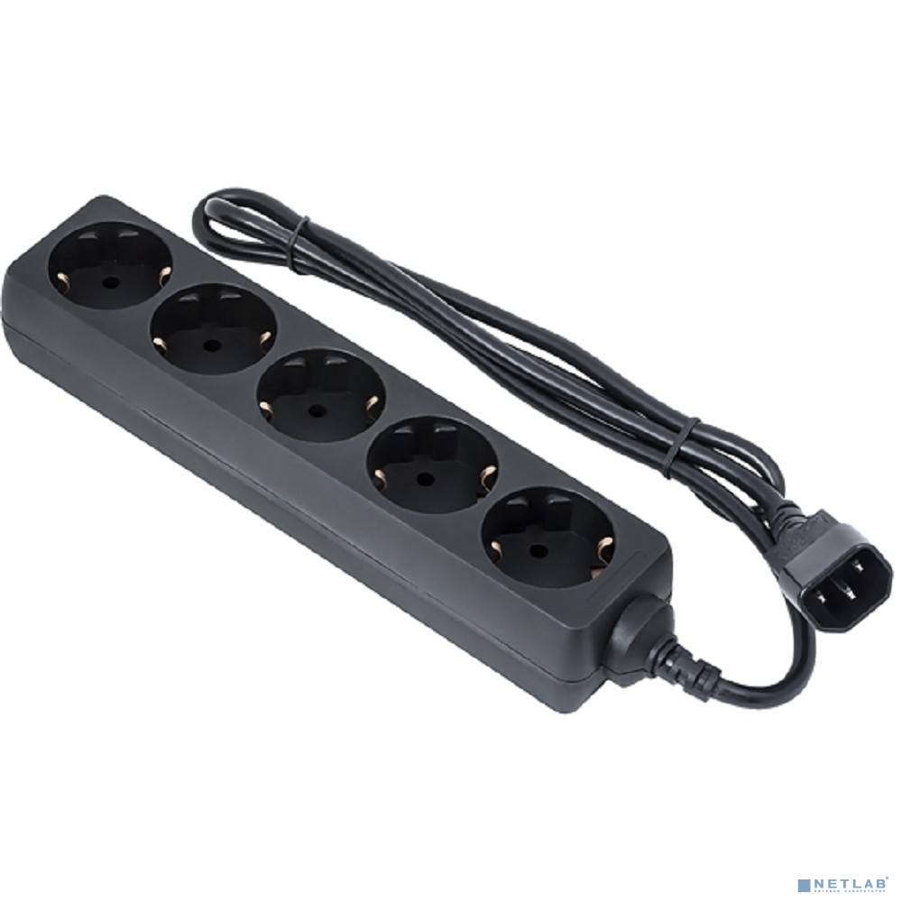 Exegate EX221202RUS Сетевой фильтр Exegate SPU-5-1.8B (5 розеток, 1.8м, UPS вилка, черный)