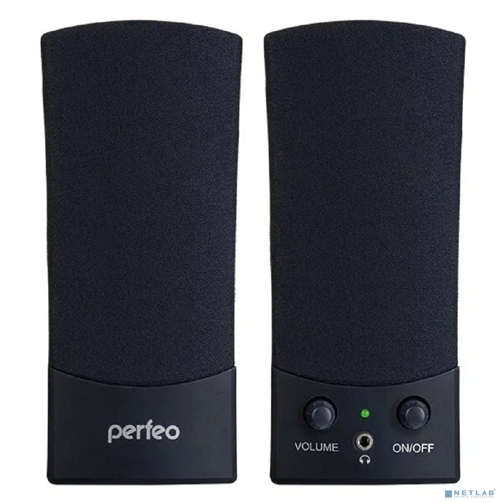 Perfeo колонки "UNO" 2.0, мощность 2х0,5 Вт (RMS), чёрн, USB