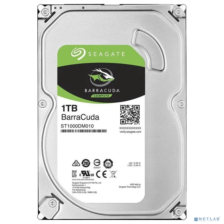 1TB Seagate BarraCuda (ST1000DM010) RECERTIFIED HDD
