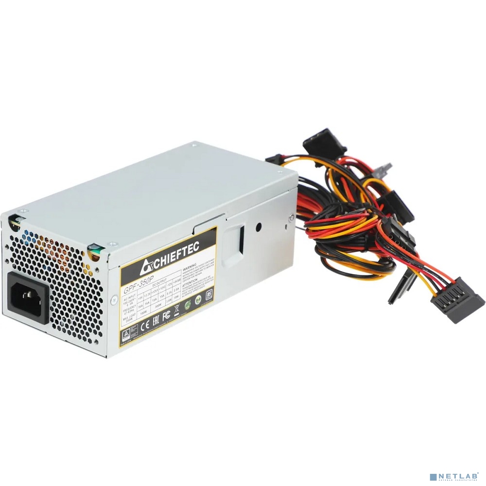 Chieftec 350W OEM GPF-350P TFX v2.3, A.PFC, КПД>85%, 2x SATA, 2x MOLEX, Fan 8 cm