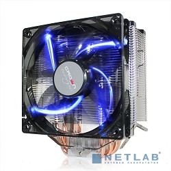 CROWN Кулер для процессора CM-5 (Для Intel и AMD,TDP до 187 Ватт,5шт. теплопроводных трубок,Синяя светодиодная подсветка,Гидродинамическиий подшипник,Размер: 148*126*85 мм)