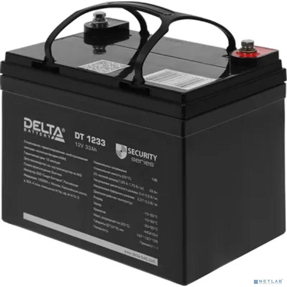 Delta DT 1233 (33 А\ч, 12В) свинцово- кислотный аккумулятор