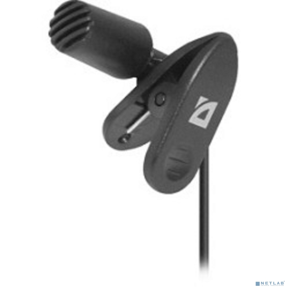 Defender MIC-109 черный, на прищепке, 1,8 м