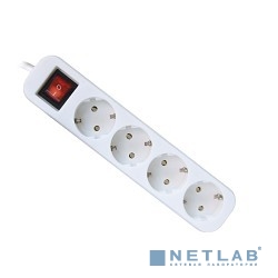 Defender Удлинитель S430 3.0 м, 4 розетки , выключатель, с заземлением