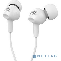 JBL C100SIUWHT наушники вкладыши, белый, проводные Mini jack 3.5 mm