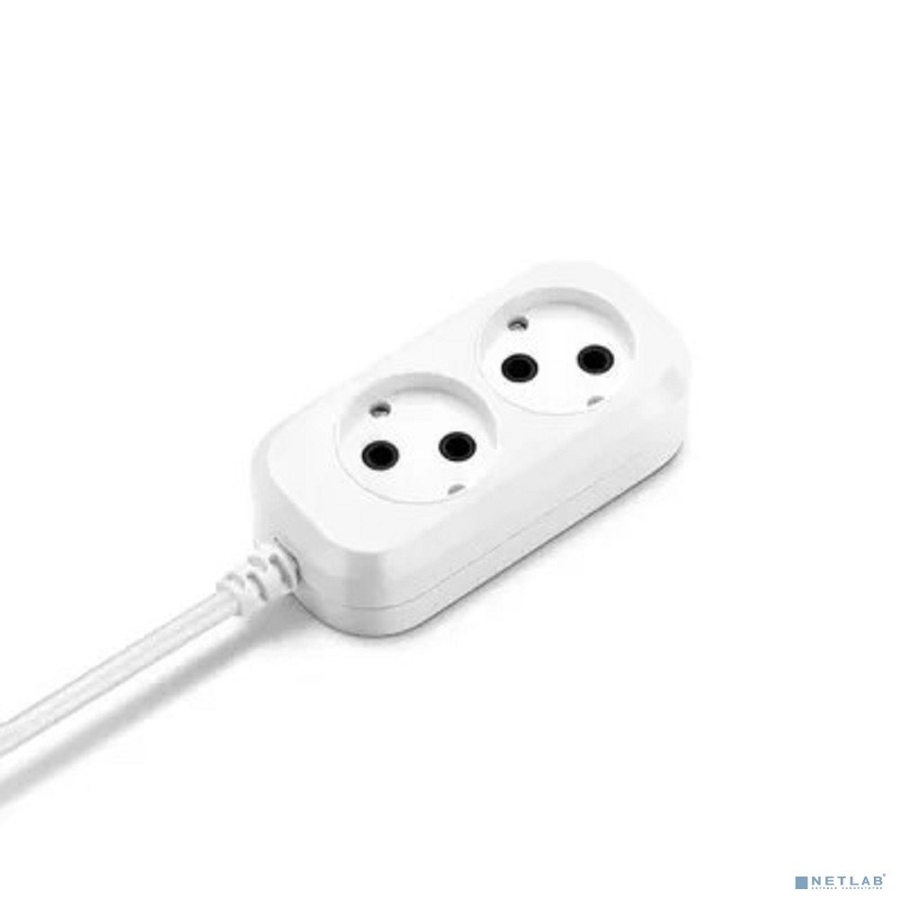 BURO Сетевой удлинитель 2 розетки,3 метра, (BU-PSL2.3/W), белый (пакет ПЭ)