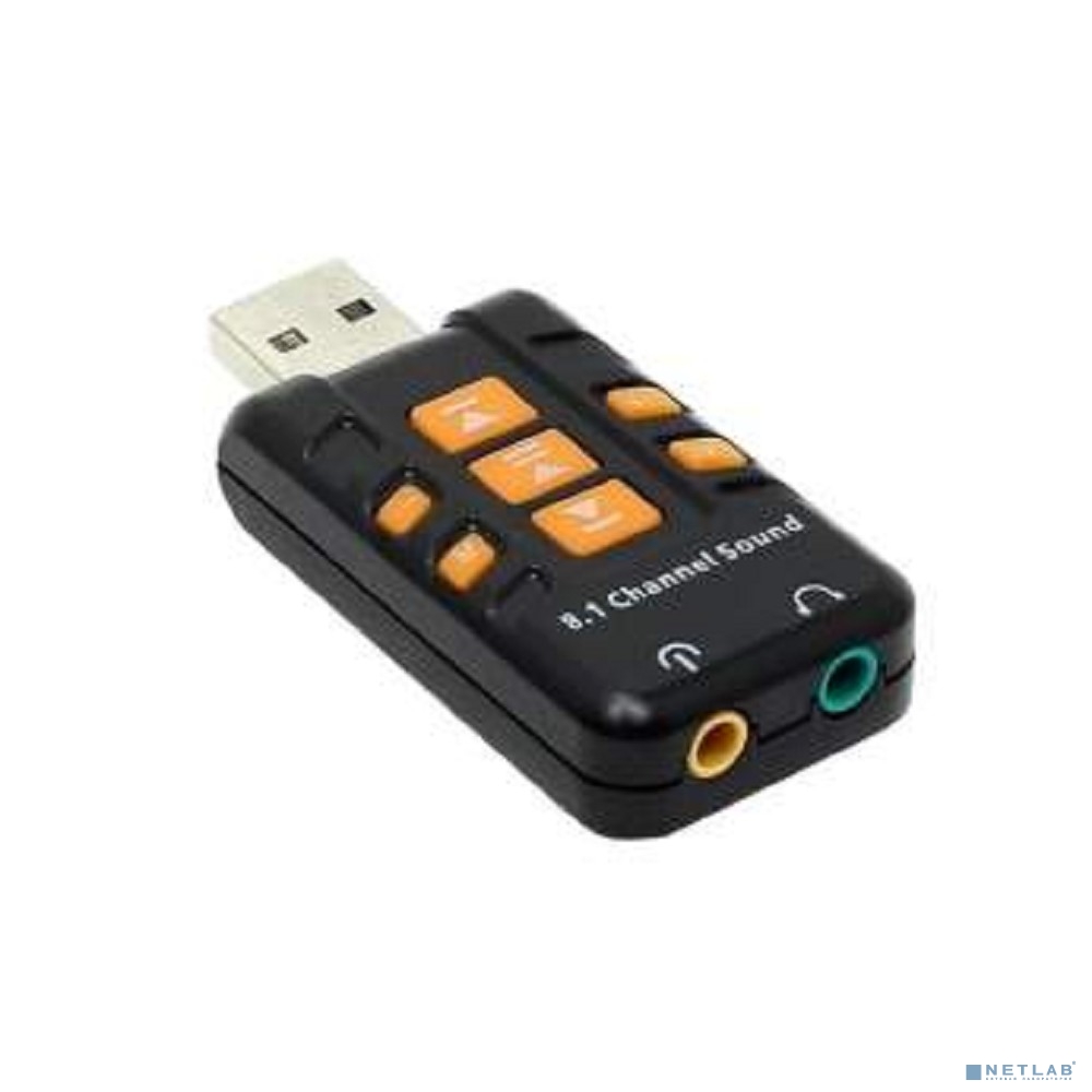 ORIENT AU-01PL (Bl) USB адаптер для микрофона и наушников комбинированная расцветка (Черный)