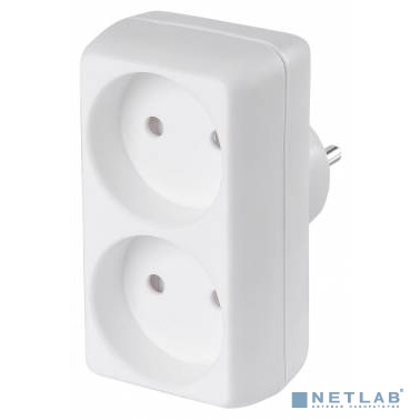 BURO Сетевой разветвитель 2 розетки (BU-PS2-W), белый (пакет ПЭ)
