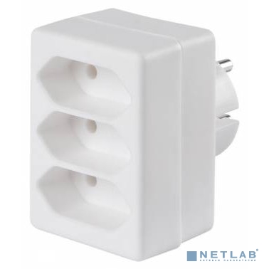 BURO Сетевой разветвитель 3 розетки (BU-PS3F-W), белый (пакет ПЭ)