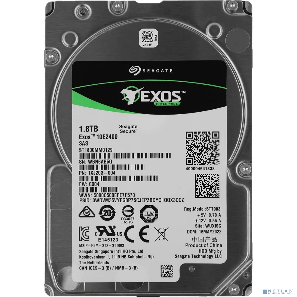 1.8TB Seagate Enterprise Performance Exos 10E2400 (ST1800MM0129) (clean pulled)