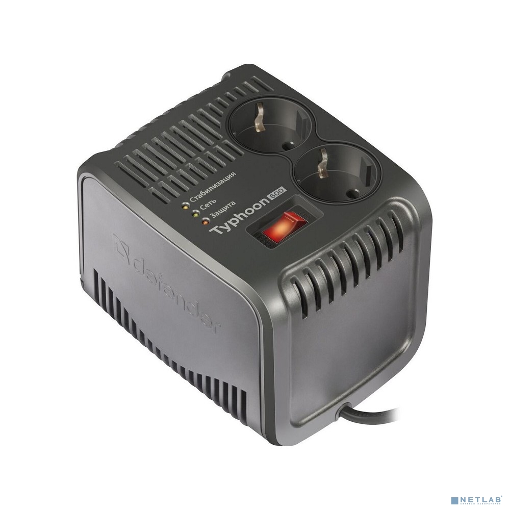 Defender Акция!!! Стабилизатор напряжения AVR Typhoon 600 200 Вт, 2 розетки