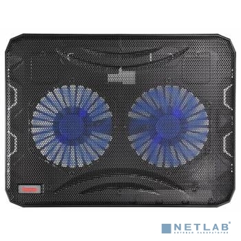 BURO Подставка для ноутбука 15.6"358x270x21mm 1xUSB 2x 140mmFAN 597г металлическая сетка/пластик черный (BU-LCP156-B214)