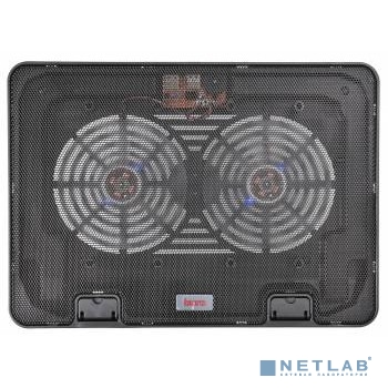 BURO Подставка для ноутбука 15.6"355x255x30mm 2xUSB 2x 140mmFAN 657г металлическая сетка/пластик черный (BU-LCP156-B214H)