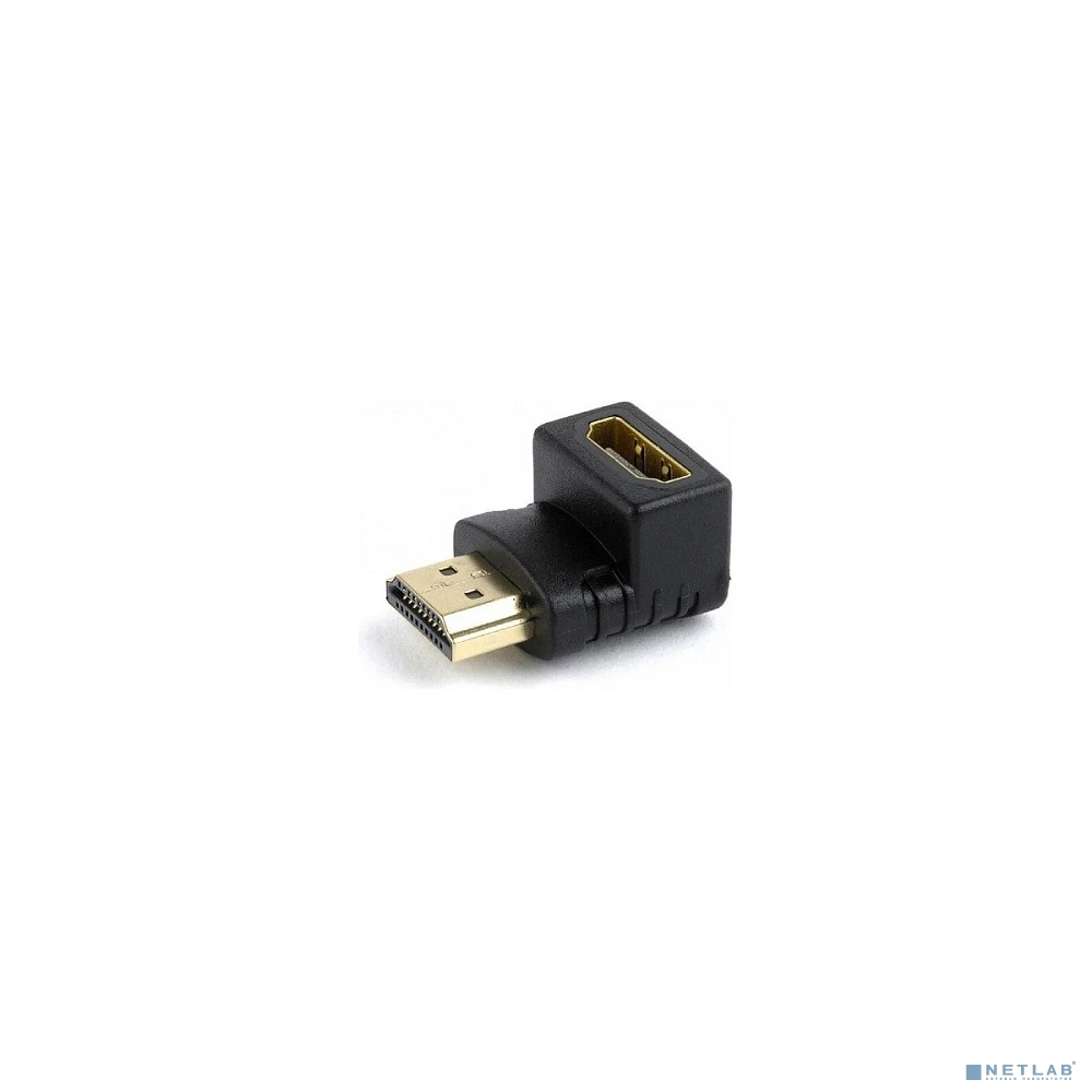Cablexpert Переходник HDMI-HDMI 19F/19M, угловой соединитель 90 градусов, золотые разъемы (A-HDMI90-FML)