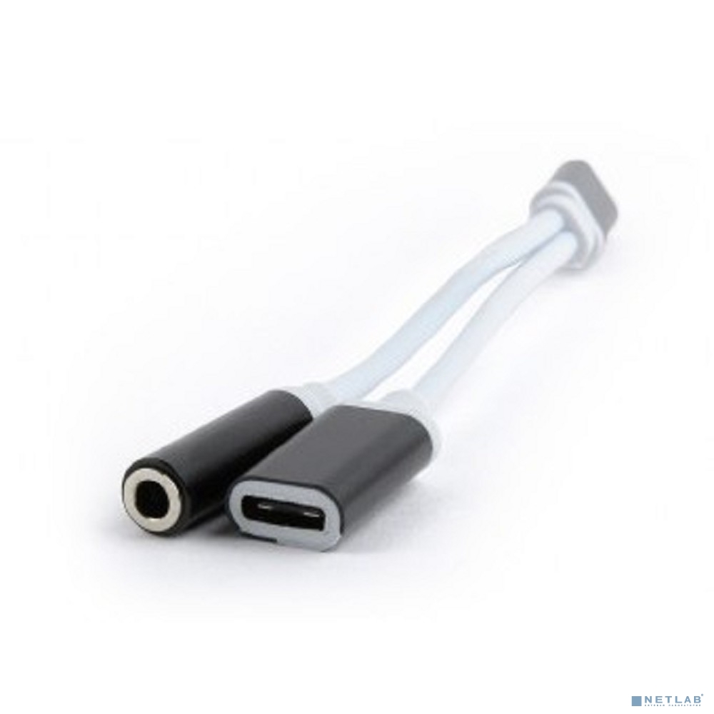 Cablexpert Переходник USB Type-C/Jack3.5 F+ Type-C F, черный, блистер (CCA-UC3.5F-02)