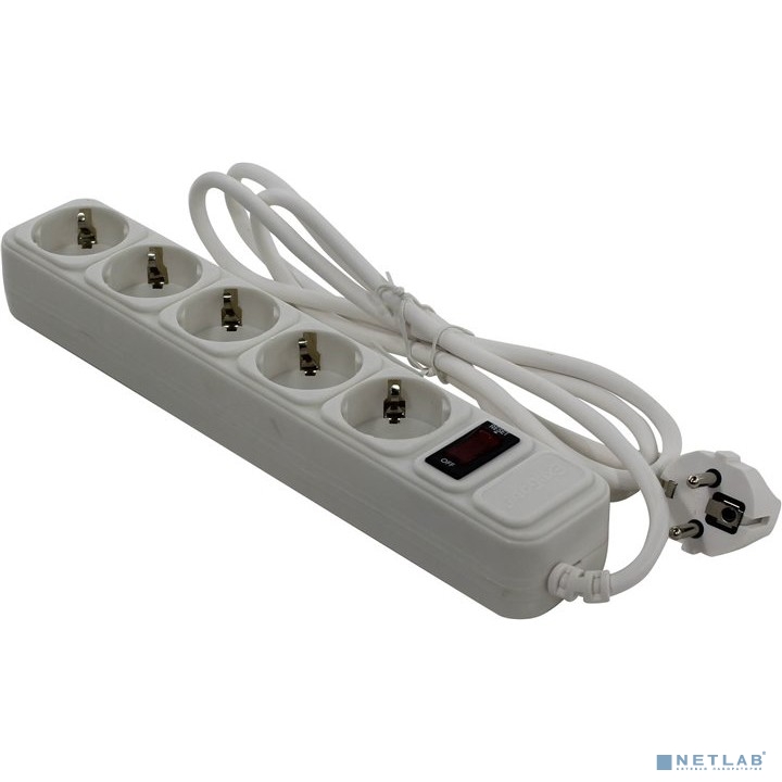 Exegate EX266863RUS Сетевой фильтр Exegate SP-5-1.5W (5 розеток, 1.5м, евровилка, белый)