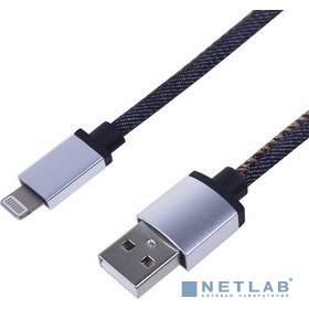 Rexant (18-4248) Кабель USB-A – Lightning для Apple, 2,4A, 1м, в нейлоновой оплетке (джинсовая ткань)