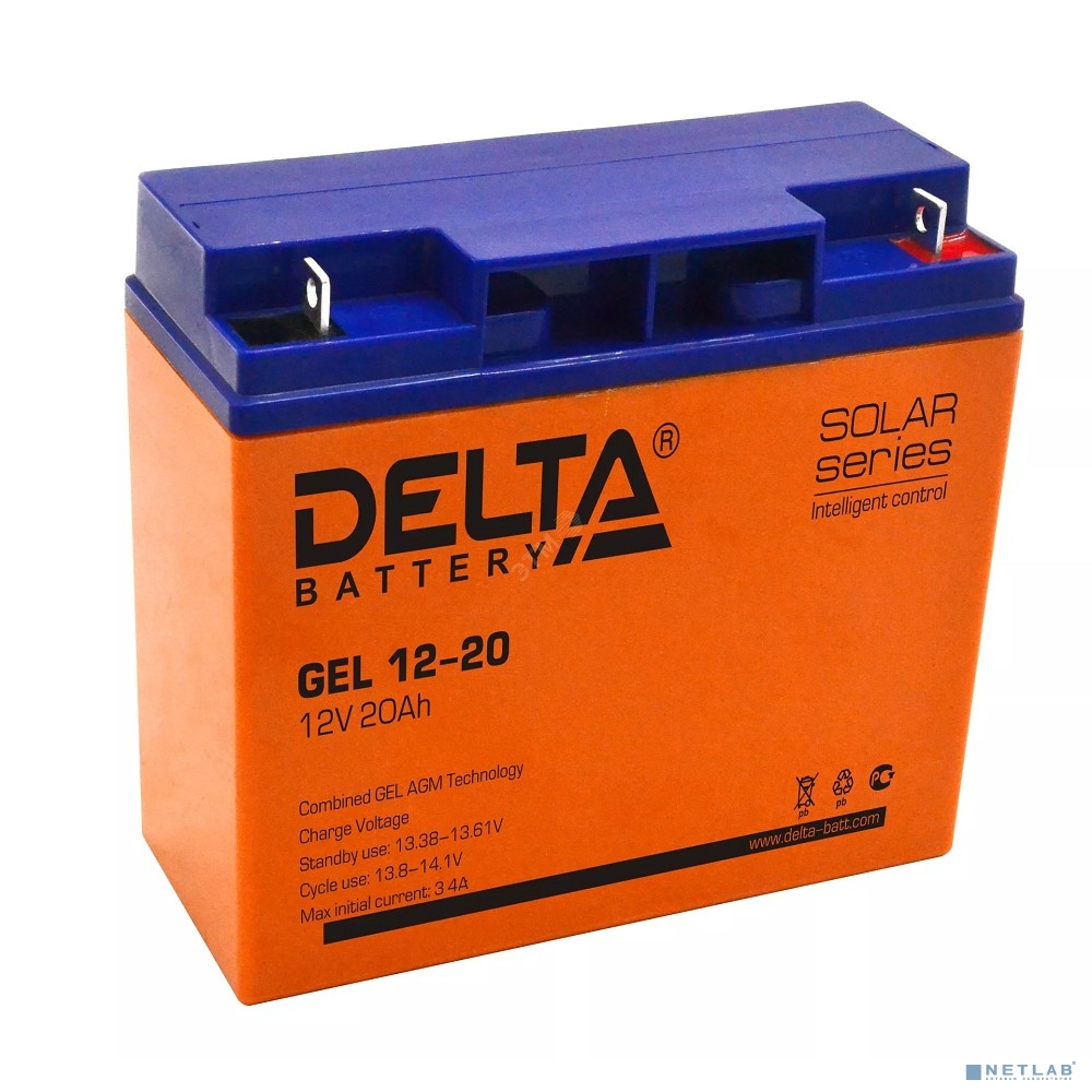 Delta GEL 12-20 (12V/20Ач) свинцово- кислотный аккумулятор