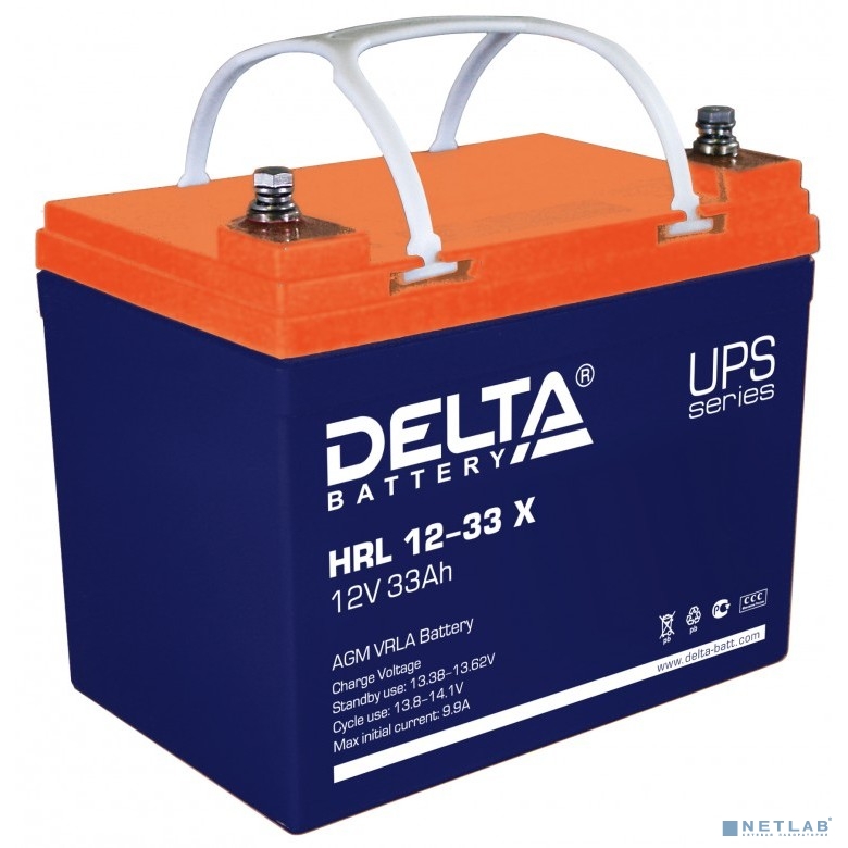 Delta HRL 12-33 X (33А\ч, 12В) свинцово- кислотный аккумулятор