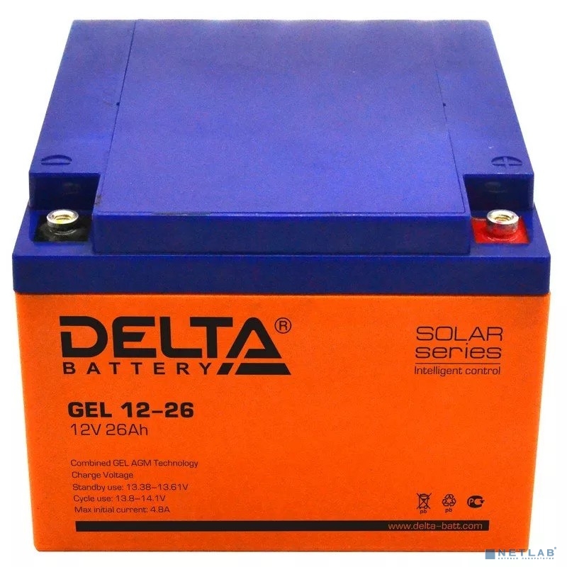 Delta GEL 12-26 (12V/26Ач) свинцово- кислотный аккумулятор